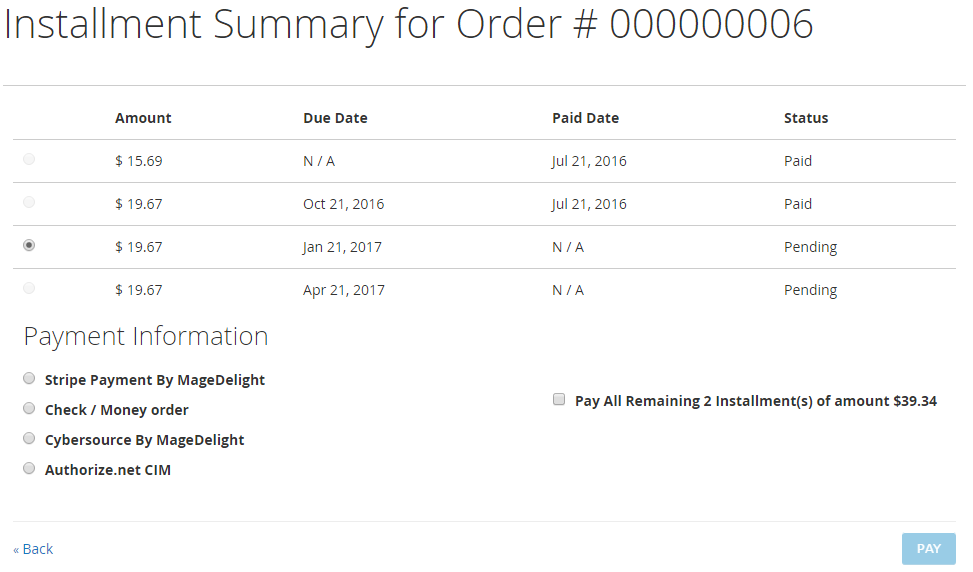 Installments-List