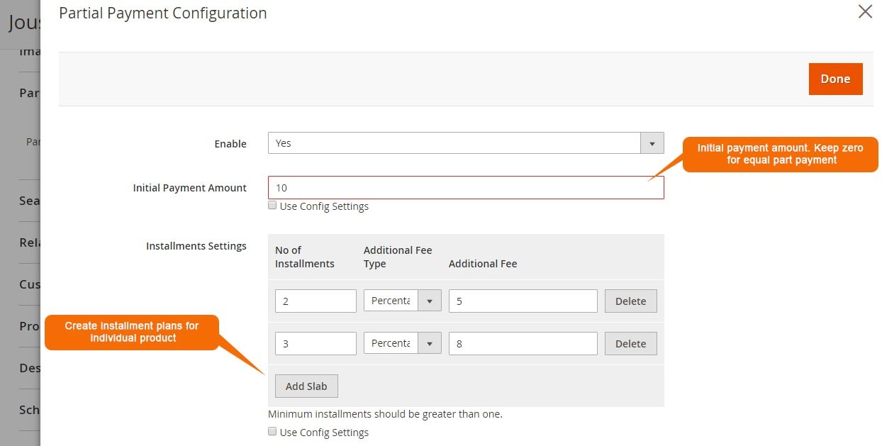 Manage Installment Plans for partial payment