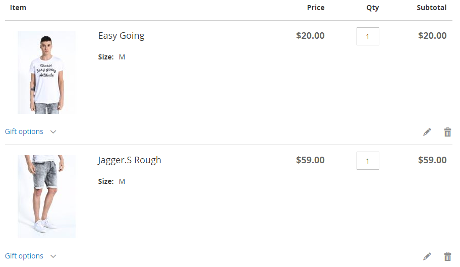 Buy Individual Product in Cart