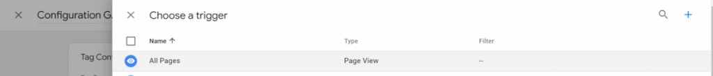 Click on the triggering section and choose the trigger
