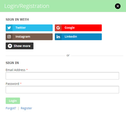 Social Media Login
