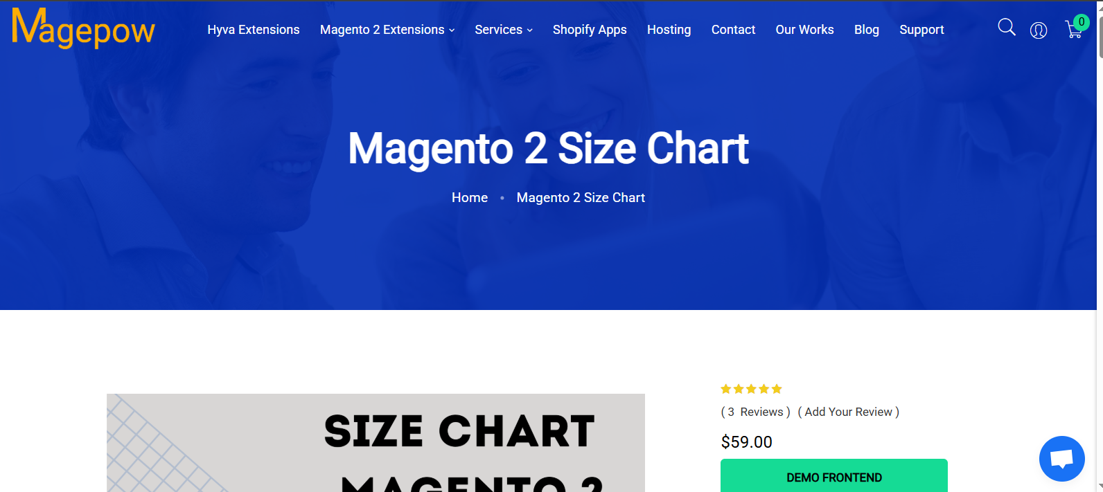 Size Chart for Magento 2 by Magepow