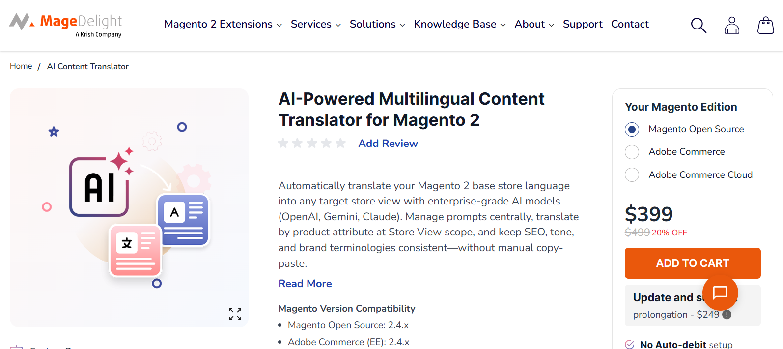 AI-Powered Multilingual Content Translator for Magento 2