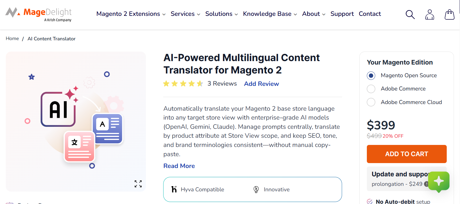 AI-Powered Multilingual Content Translator for Magento 2