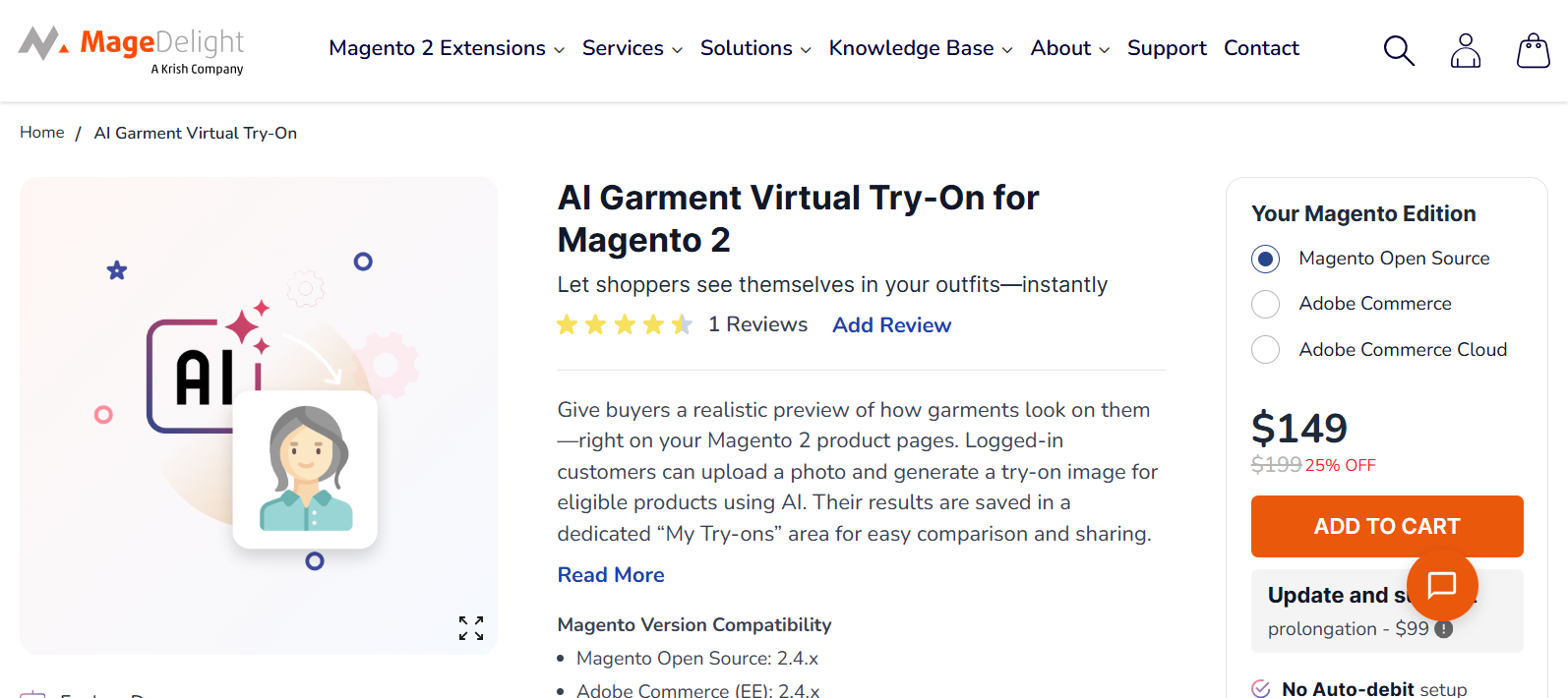 AI Garment Virtual Try-On for Magento 2