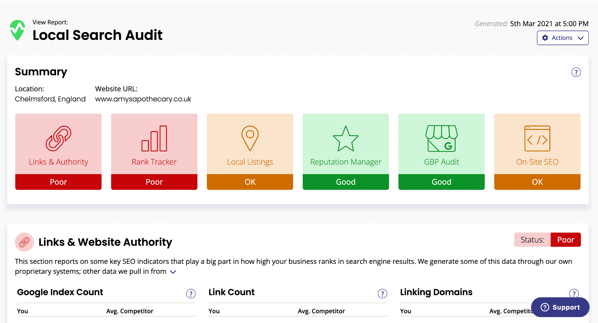 Brightlocal Local Search Audit