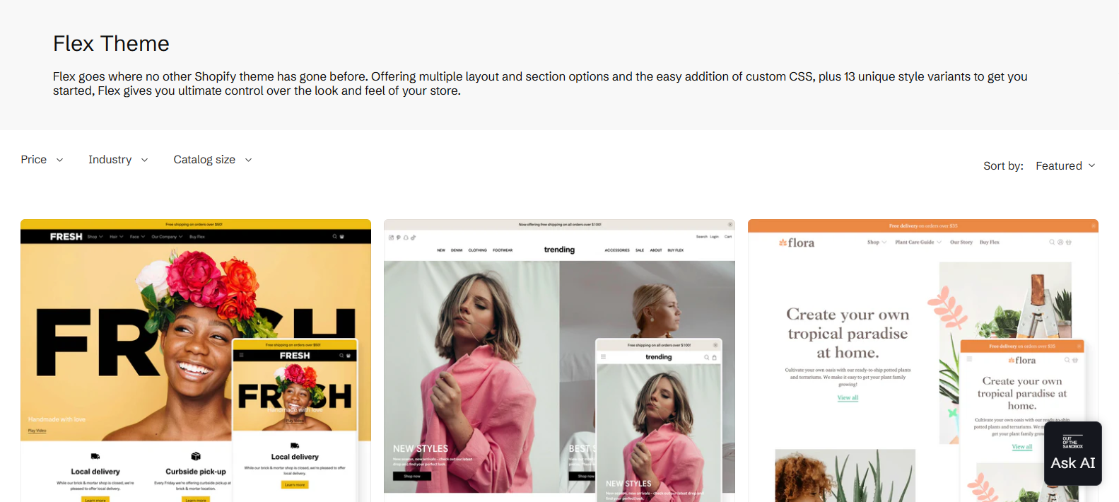 Flex by Out of the Sandbox Shopify Theme