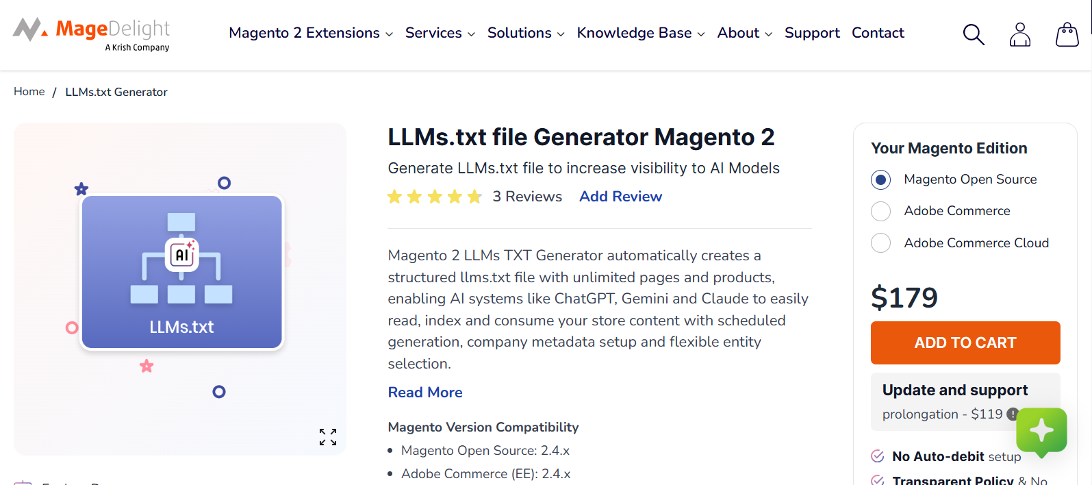LLMs.txt file Generator Magento 2
