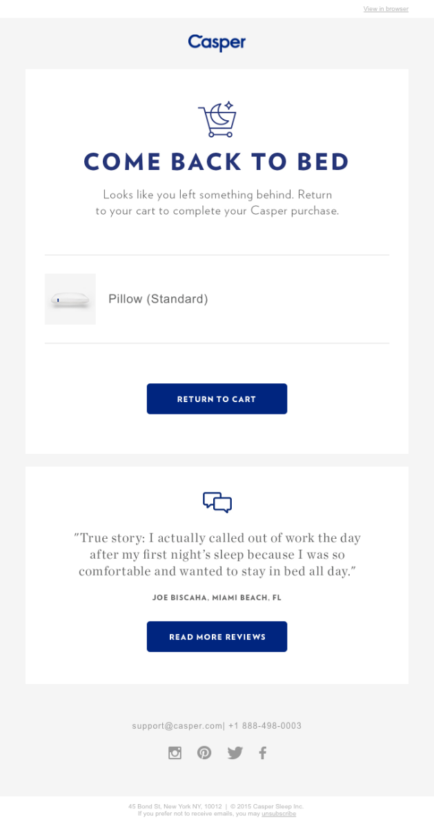 Simple Reminder Email by Casper