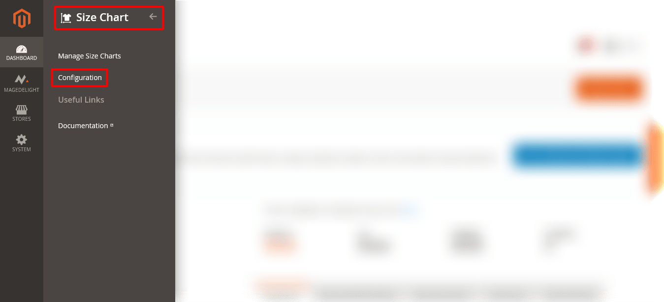 Access Size Chart Settings in Magento 2 Admin Panel