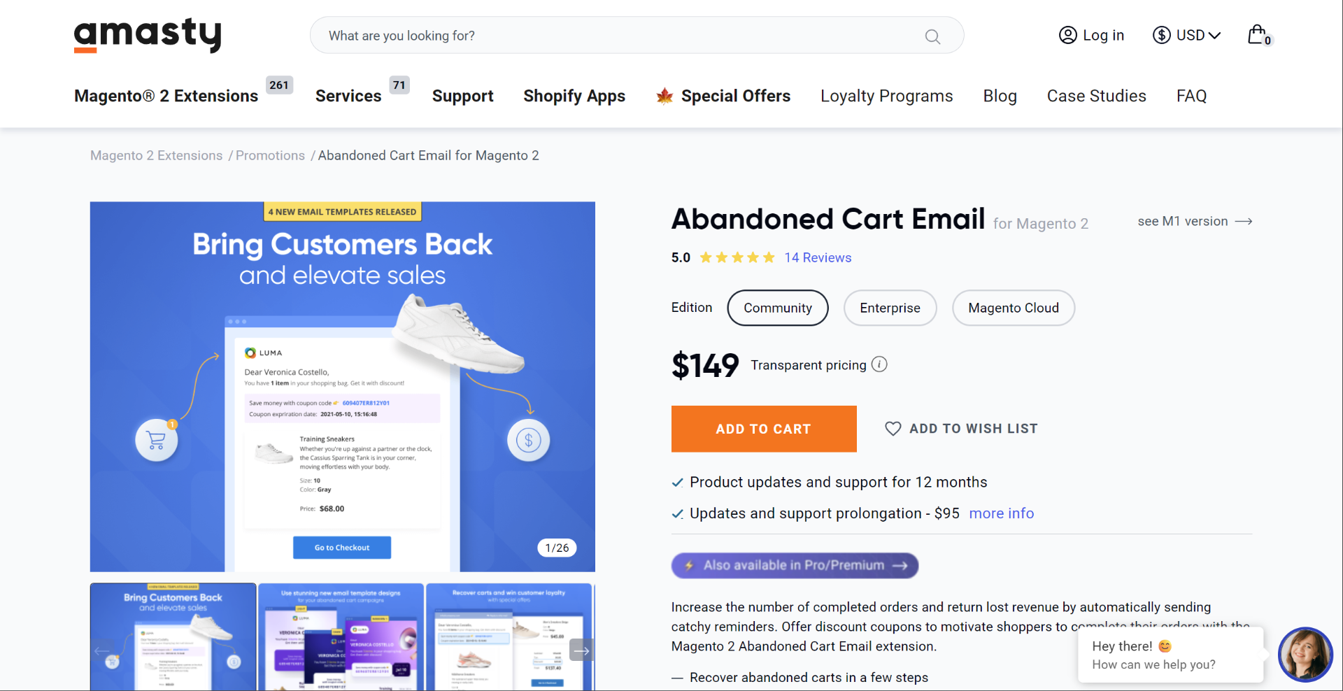 Amasty Abandoned Cart Email Extension