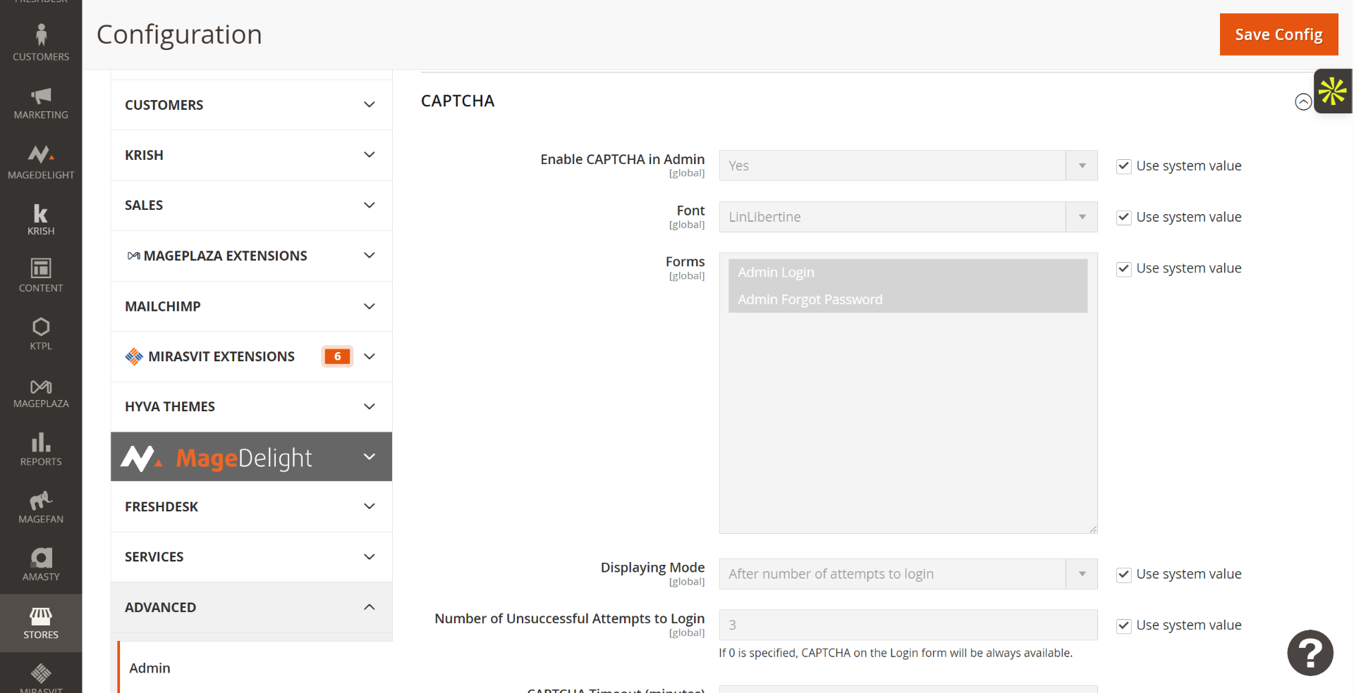 Configure CAPTCHA in Magento 2