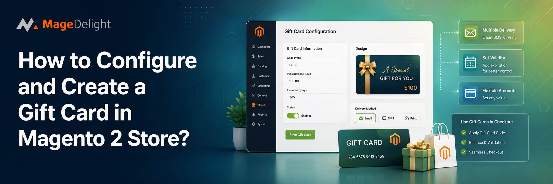 Configure and Create a Gift Card in Magento 2
