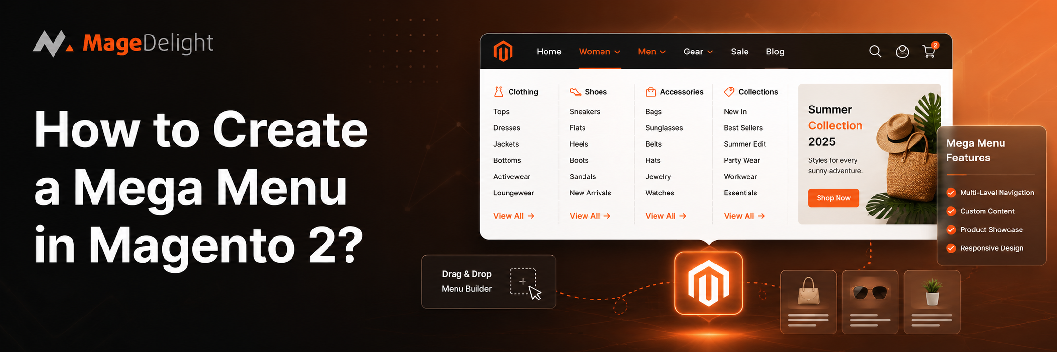 Create mega menu in magento 2