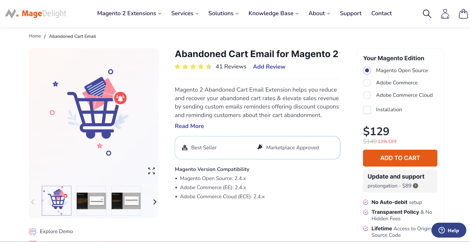 MageDelight Abandoned Cart Email Extension