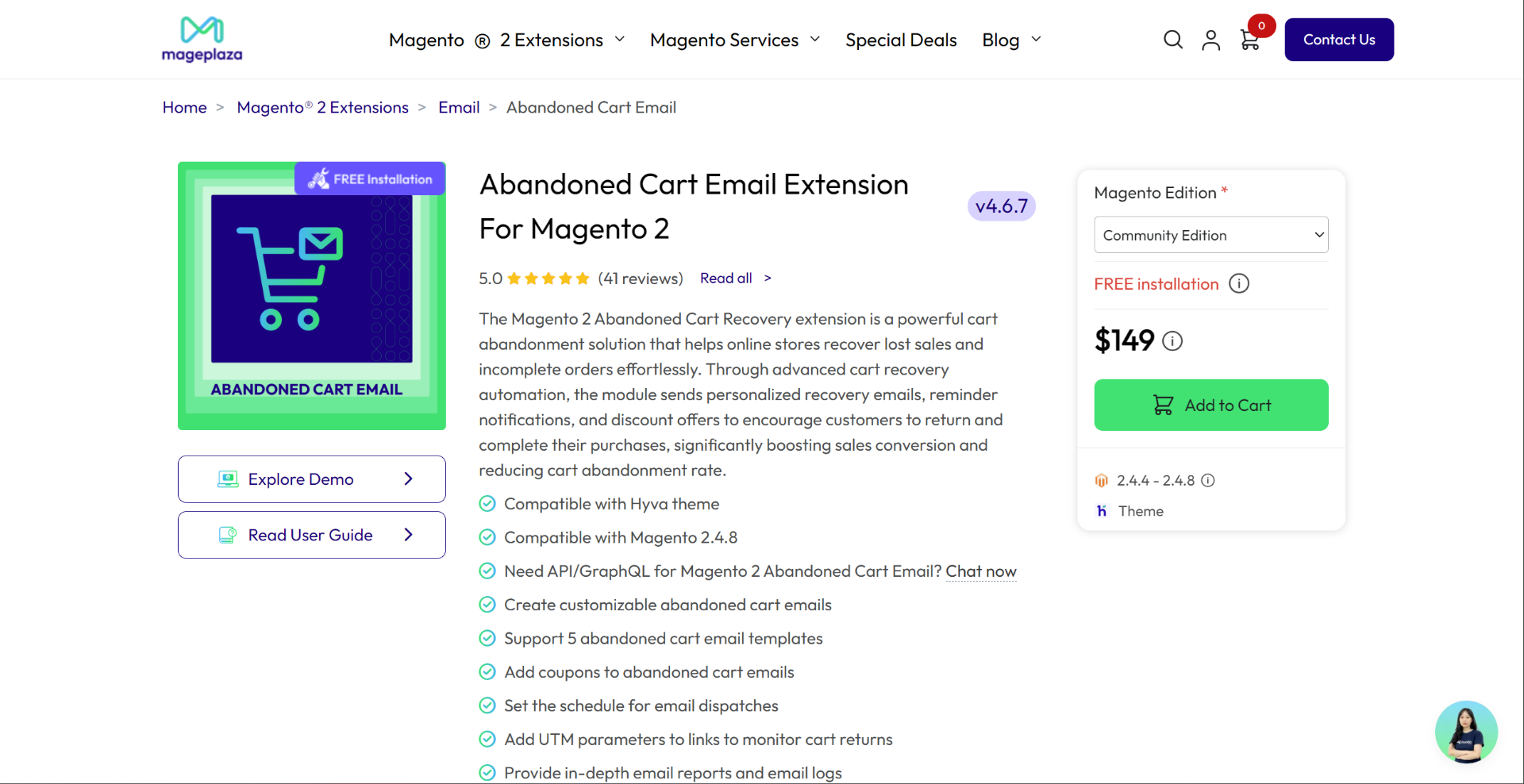 Mageplaza Abandoned Cart Extension for Magento 2