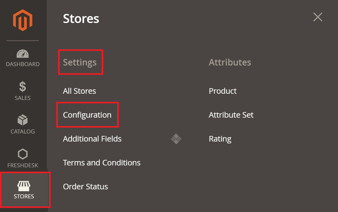 Navigate to Configuration Settings