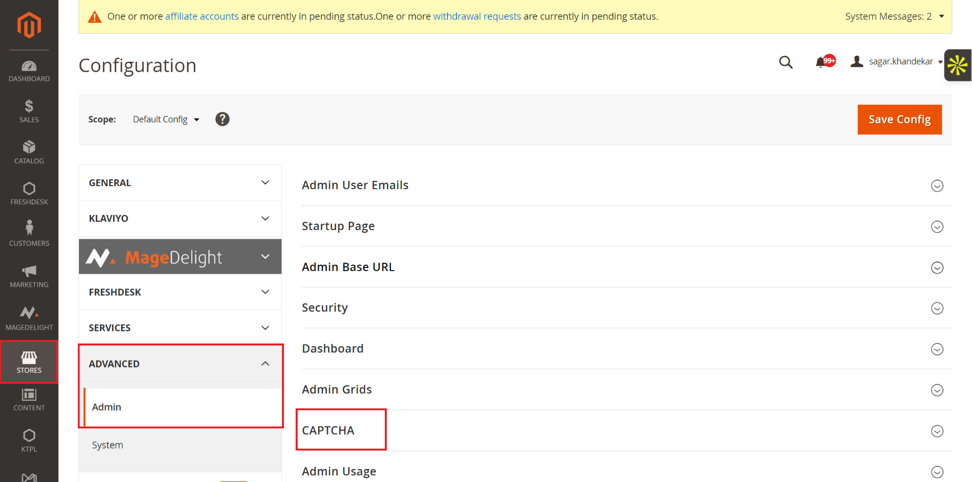Open CAPTCHA Settings