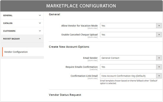 MarketPlace Configuration