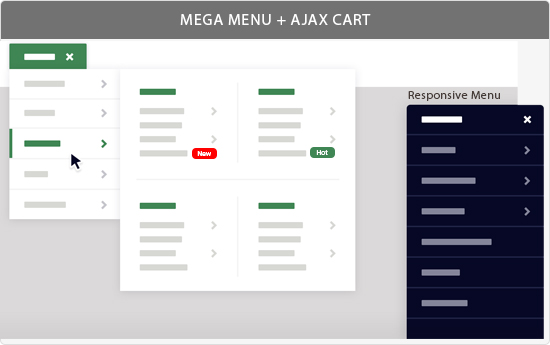 Mega Menu and Ajax Cart