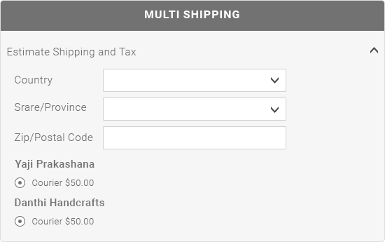 Mutiple Shipping Options