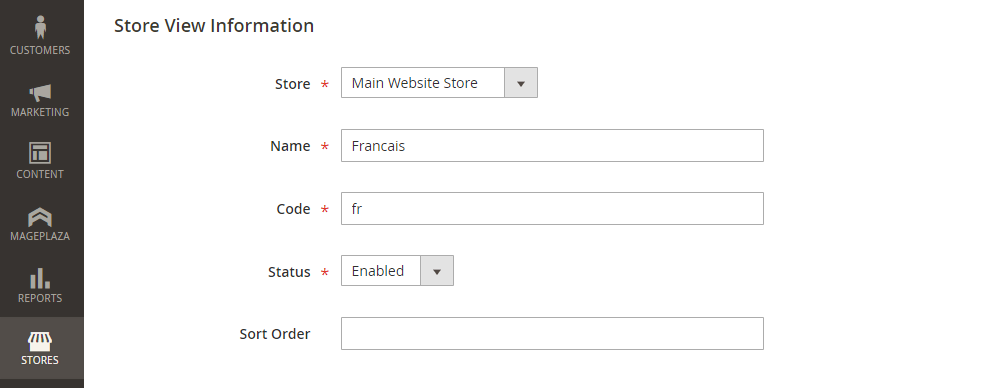 Store View Information Magento 2