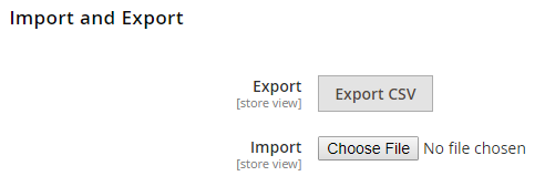 import Export CSV