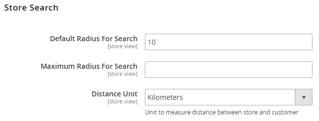 Store Search Engine Setting